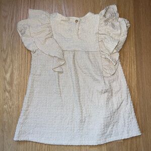 Zara Toddler Cream Ruffled Dress